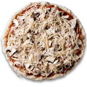 Bacon, champiñones y parmesano